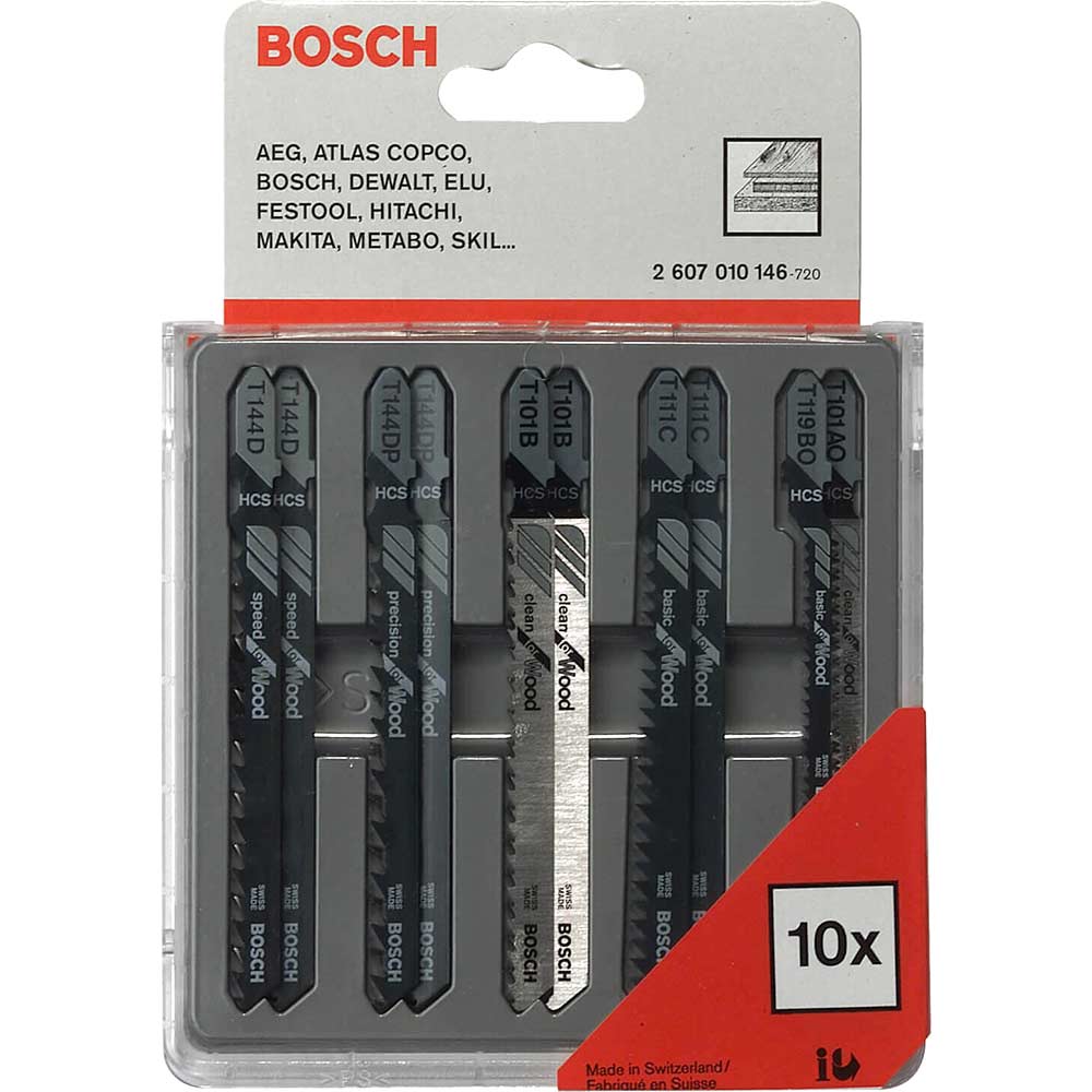 View Bosch 10 Piece Wood Cutting Jigsaw Blade Set View Bosch 10 Piece Wood Cutting Jigsaw Blade Set
