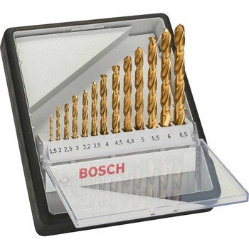Bosch Robust Line 13 Piece HSS-TiN Drill Bit Set Price Comparisons | Compare The Build