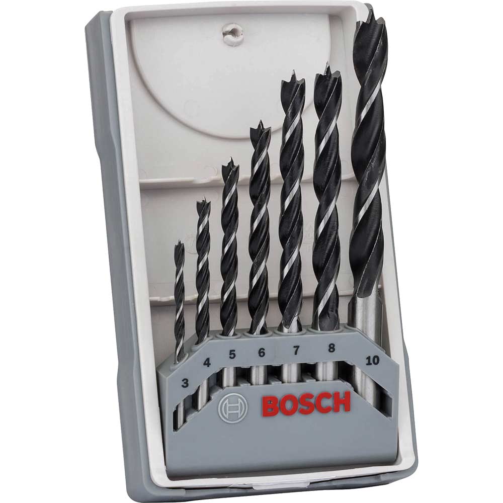 Image of Bosch 7 Piece Brad Point Wood Drill Bit Set