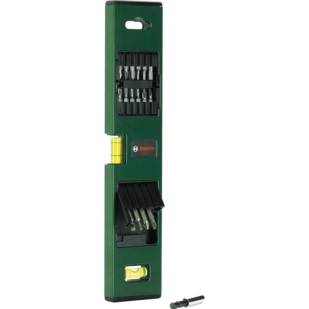 Photo of Bosch Spirit Level And Integrated 17 Piece Screwdriver Bit Set 12