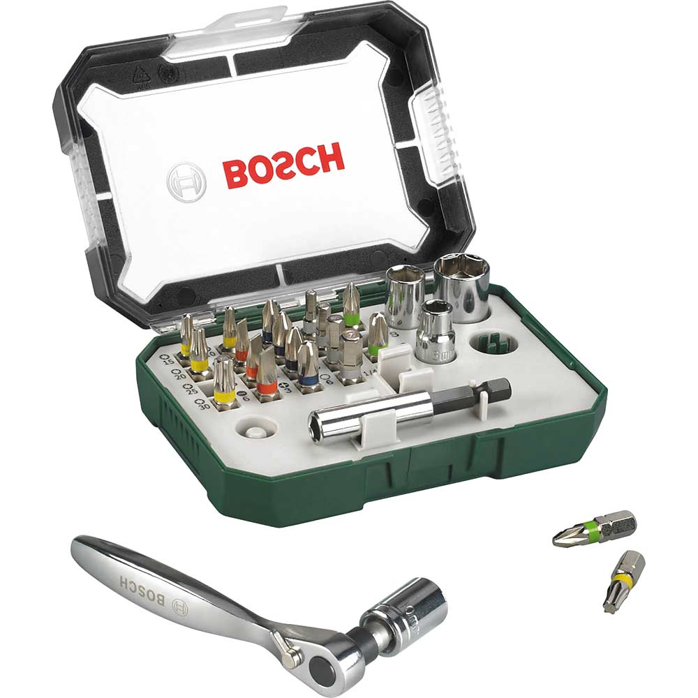 Photo of Bosch 26 Piece Screwdriver Bit & Ratchet Set