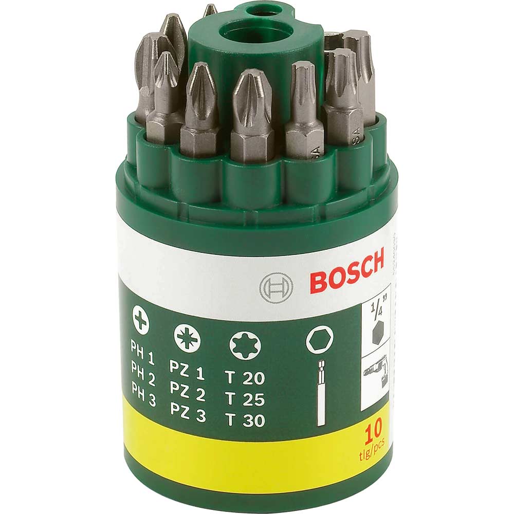 Photo of Bosch 10 Piece Mixed Screwdriver Bit Set