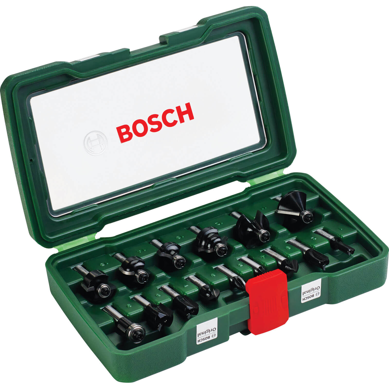 Photo of Bosch 15 Piece 8mm Shank Router Bit Set