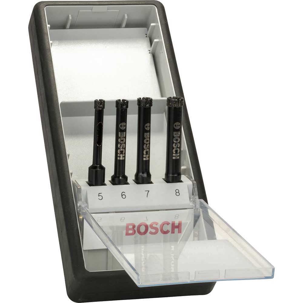 Bosch 4 Piece Diamond Drill Bit Set Glass & Tile Drill Bits