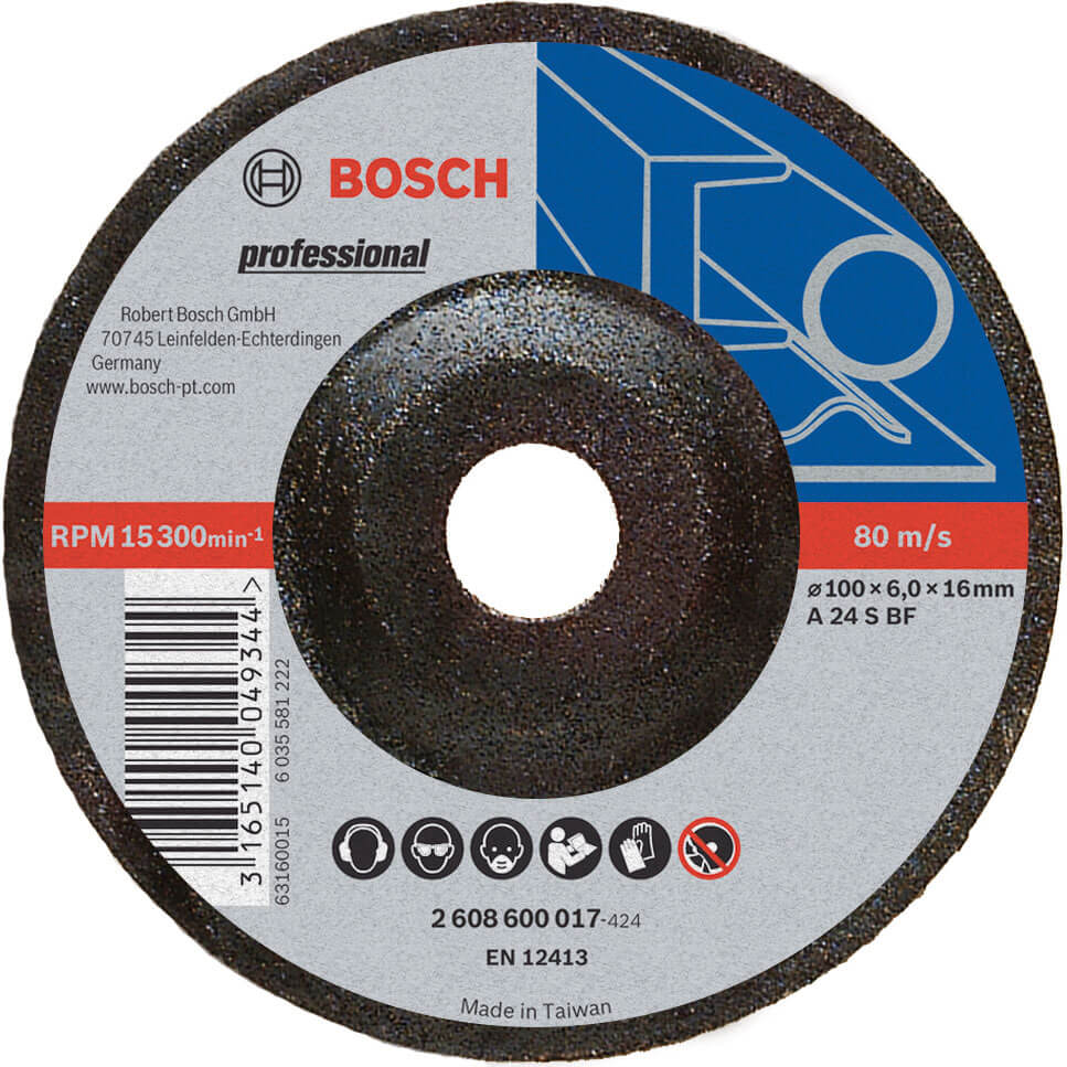 Photo of Bosch A30t Bf Drepressed Centre Metal Grinding Disc 100mm