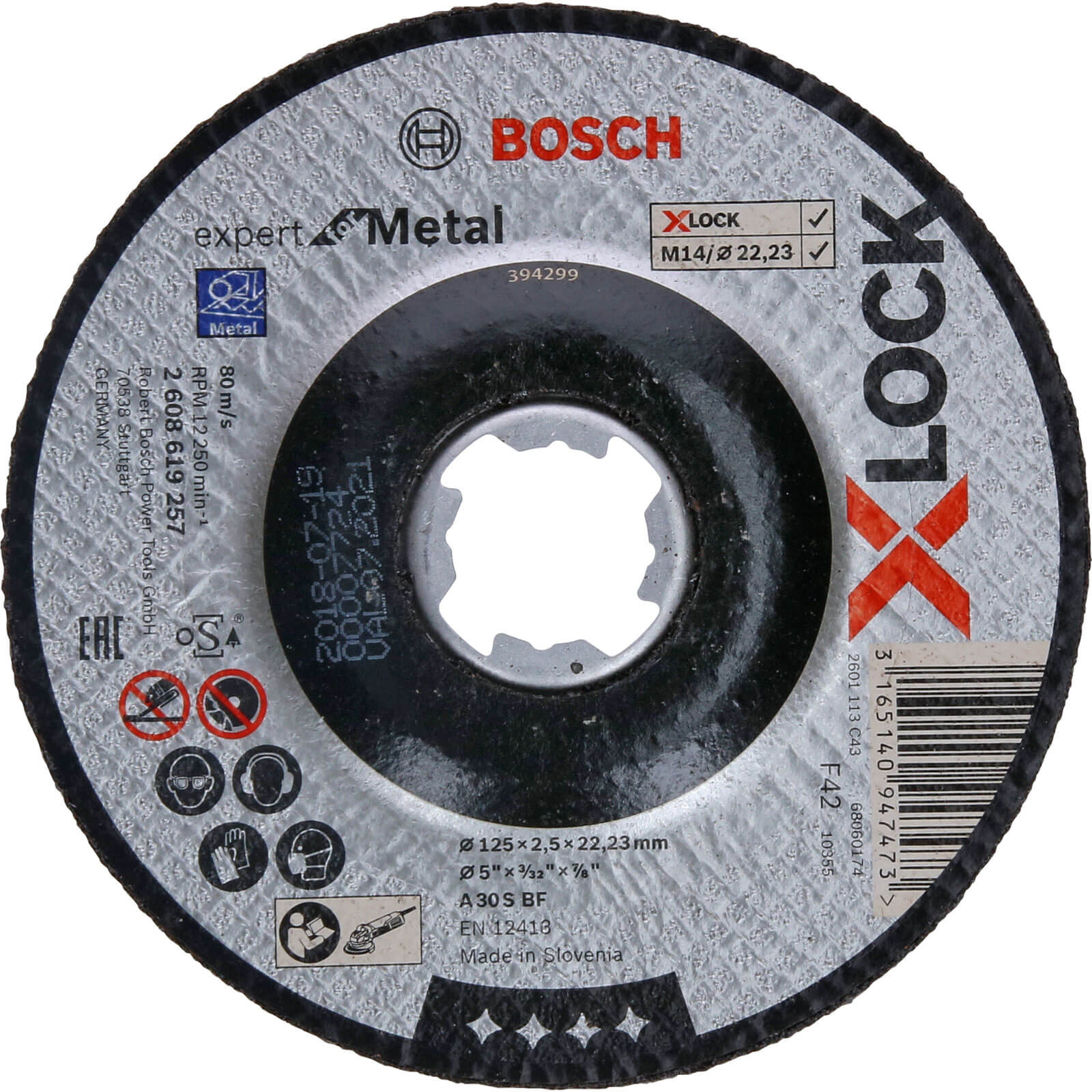 Bosch Expert X Lock Depressed Centre Cutting Disc for Metal 125mm 2.5mm 22mm
