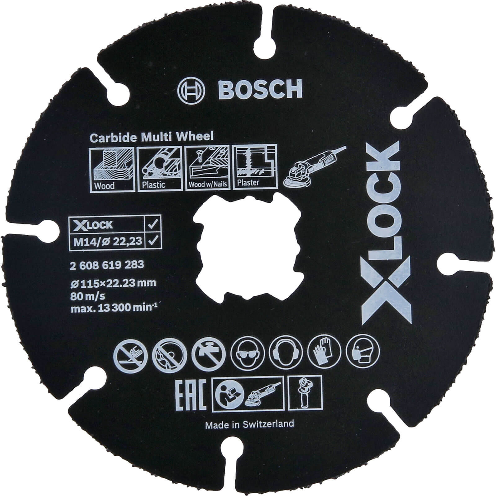 Bosch X Lock Carbide Multi Cutting Disc 115mm 1mm 22mm