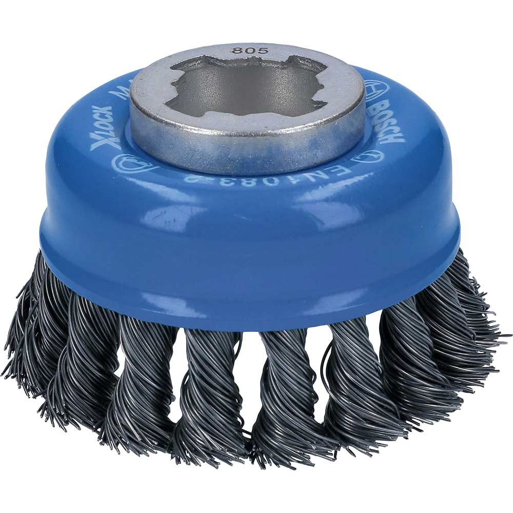 Image of Bosch X Lock Steel Wire Cup Brush 0.5mm 75mm X-Lock