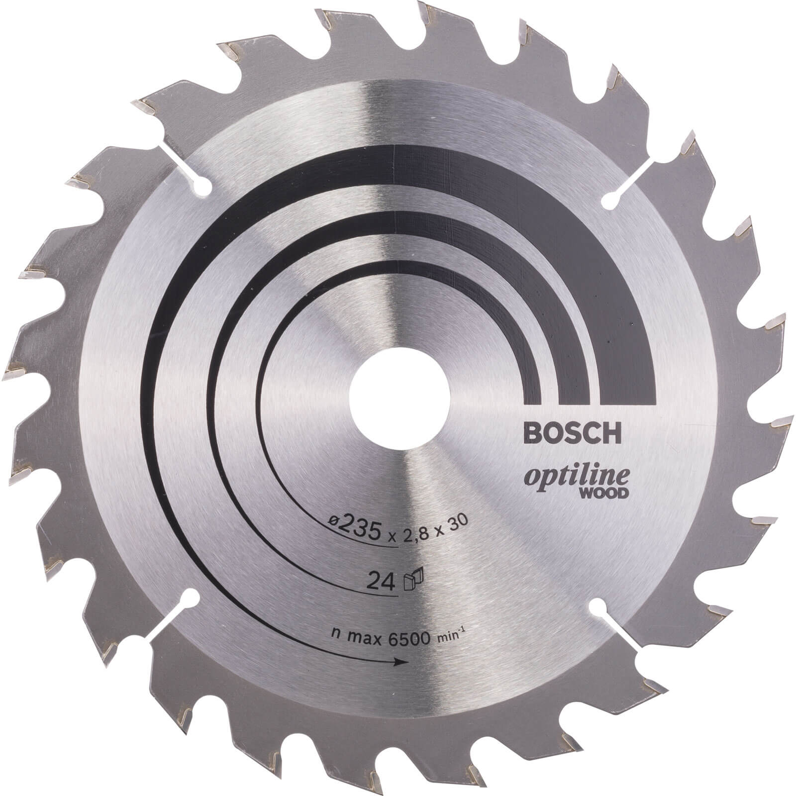 Bosch Optiline Wood Cutting Saw Blade 235mm 24T 30mm