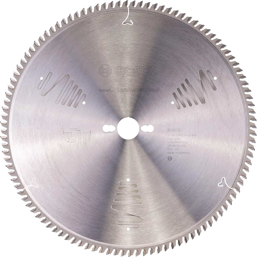 Bosch Expert Fine Cut Table Saw Blade for Laminated Panel 350mm 108T 30mm