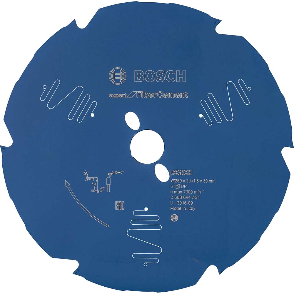 Bosch Fiber Cement Cutting Saw Blade 260mm 6T 30mm