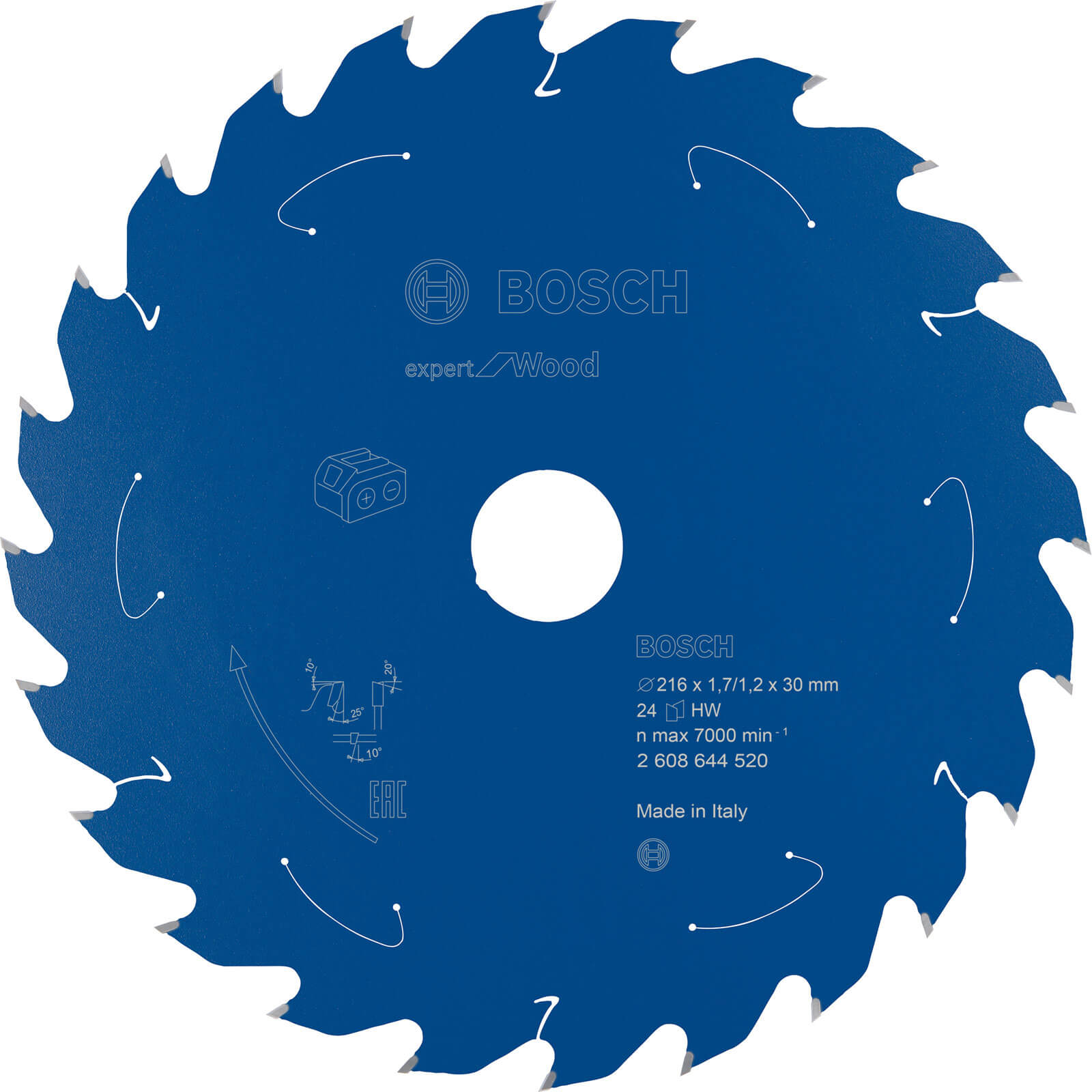 Bosch Expert Wood Cutting Table Saw Blade 216mm 24T 30mm