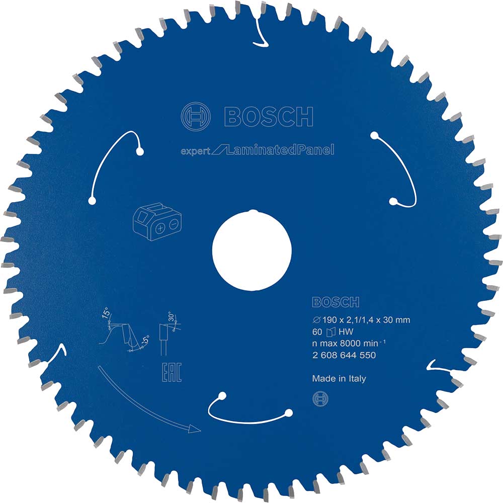 Photo of Bosch Expert Cordless Circular Saw Blade For Laminate Panel 190mm 60t 30mm