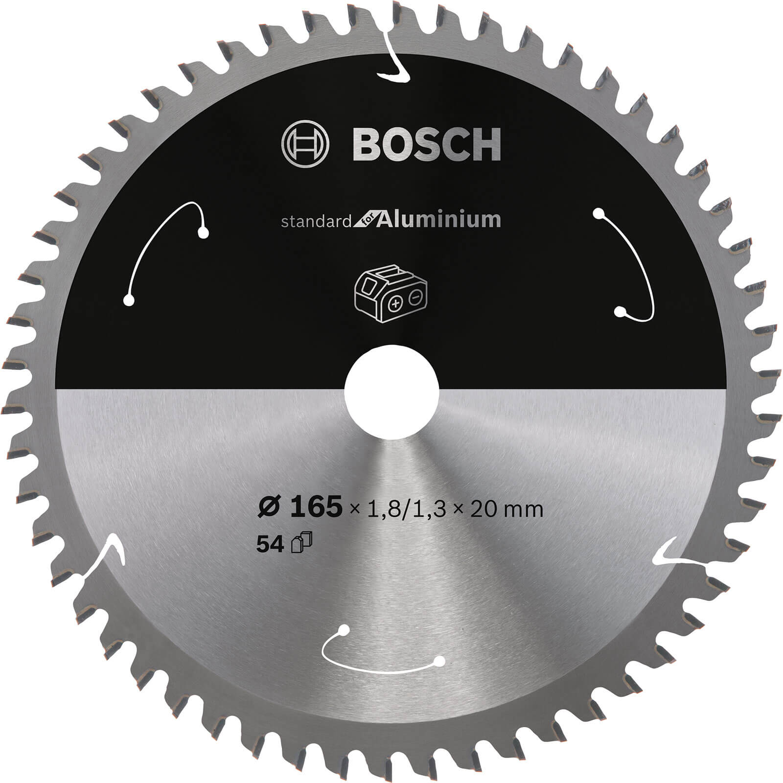 Bosch Cordless Circular Saw Blade for Aluminium 165mm 54T 20mm