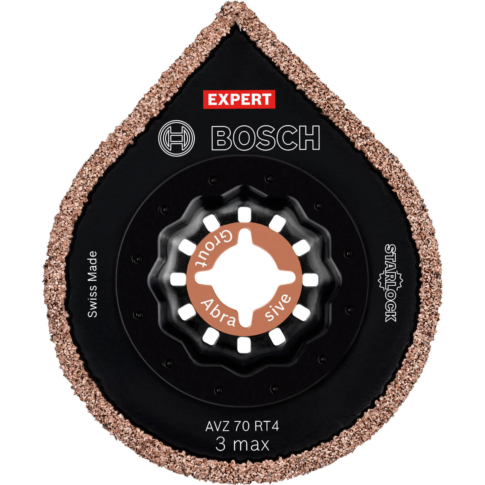 Image of Bosch Expert AVZ 70 RT4 Abrasive and Grout Oscillating Multi Tool Removal Blade 70mm Pack of 1