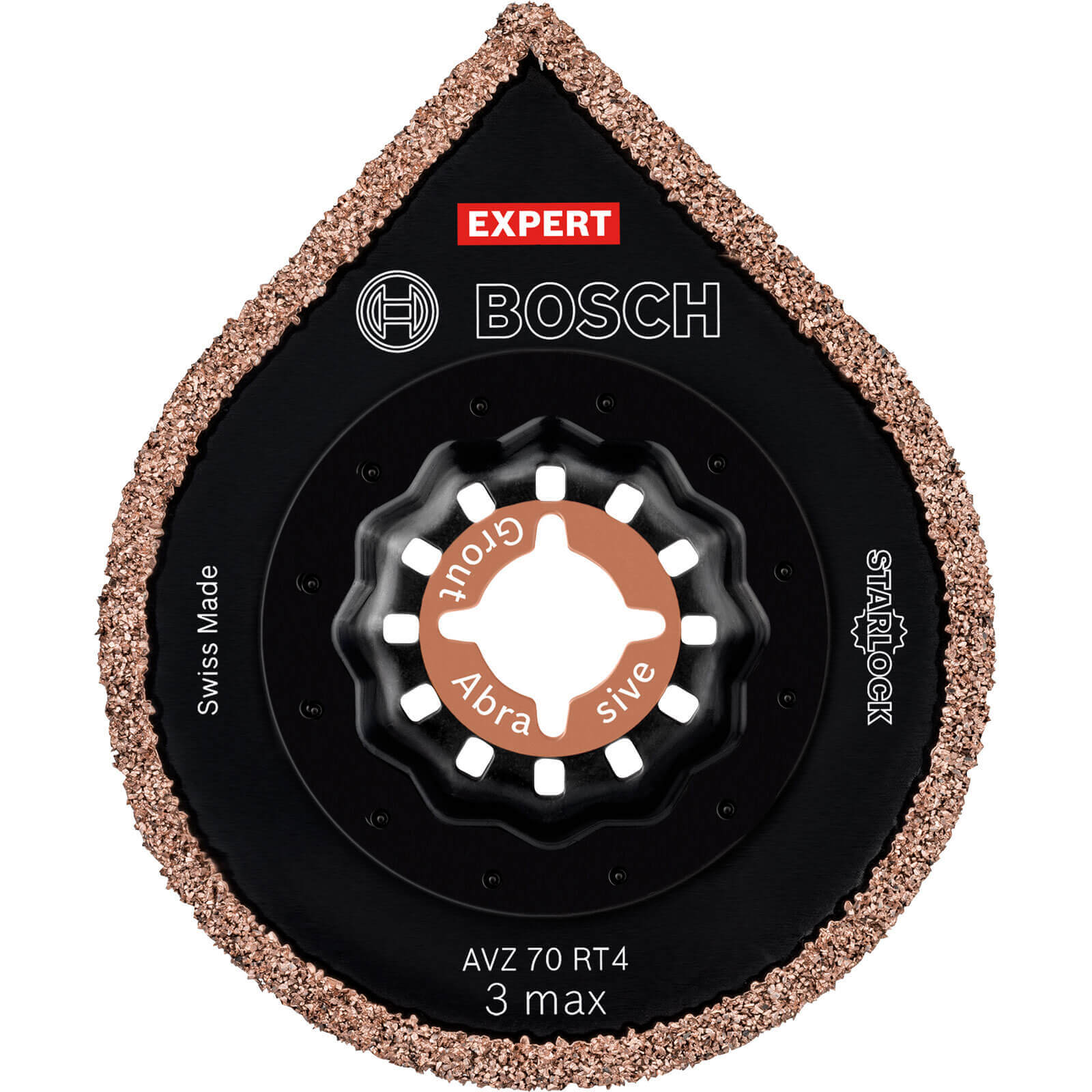 Image of Bosch Expert AVZ 70 RT4 Abrasive and Grout Oscillating Multi Tool Removal Blade 70mm Pack of 10