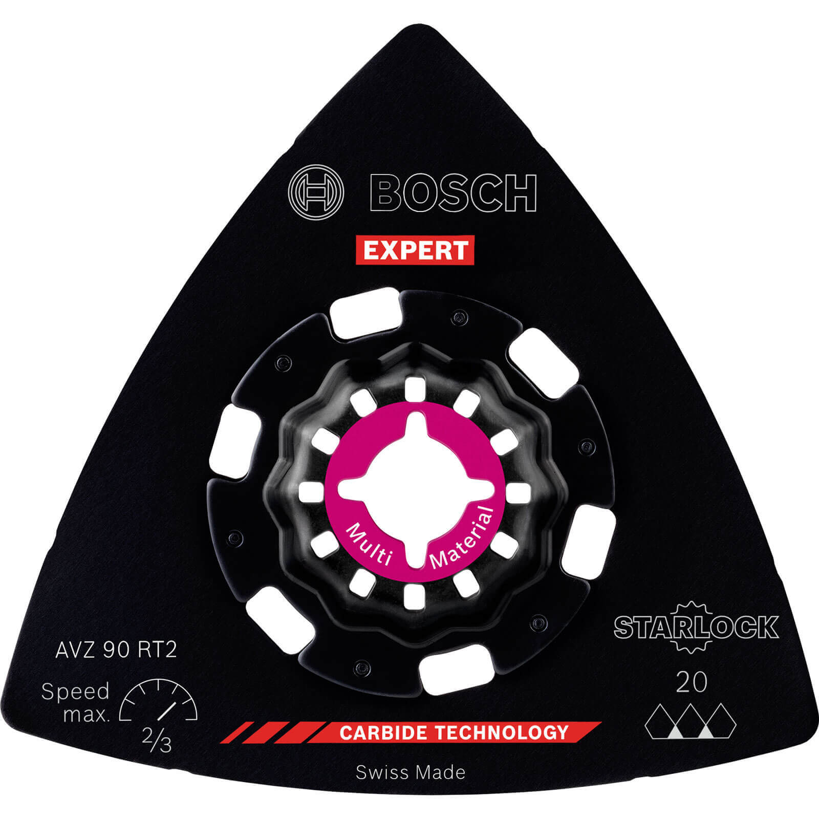 Bosch Expert AVZ 90 RT Starlock Oscillating Multi Tool Sanding Plate 90mm 20g Pack of 10