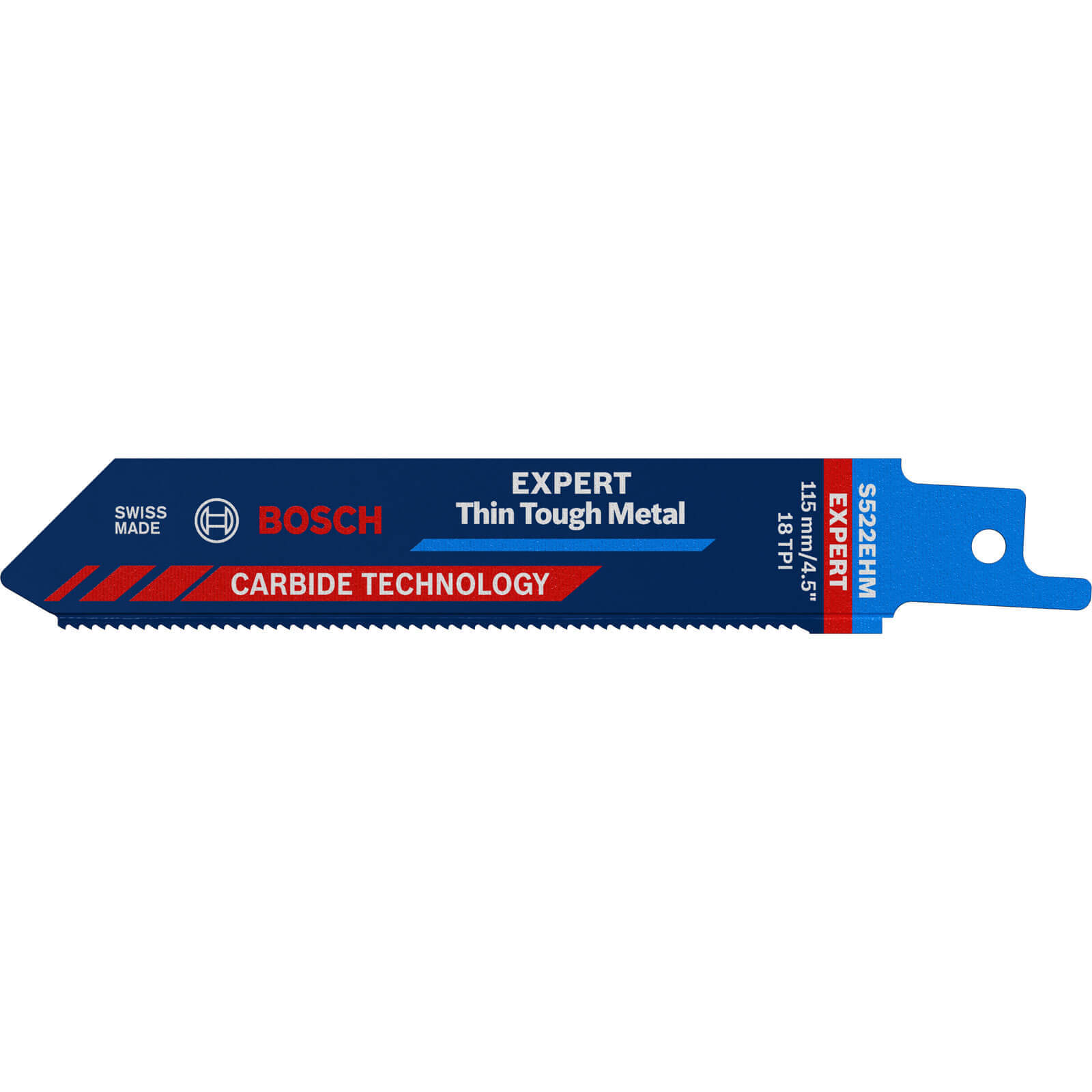 Bosch Expert S522EHM Thin Tough Metal Cutting Reciprocating Saw Blades 115mm Pack of 1