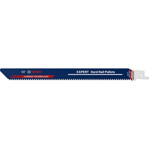 10 Lames Scie Sabre Bosch EXPERT Hard Nail Pallets S1122CHM - Pour Bois Avec Clous Durs - Longueur 225mm