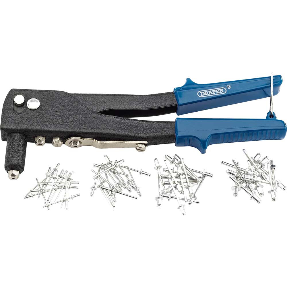 View Draper Riveter And Assorted Rivets Set View Draper Riveter And Assorted Rivets Set