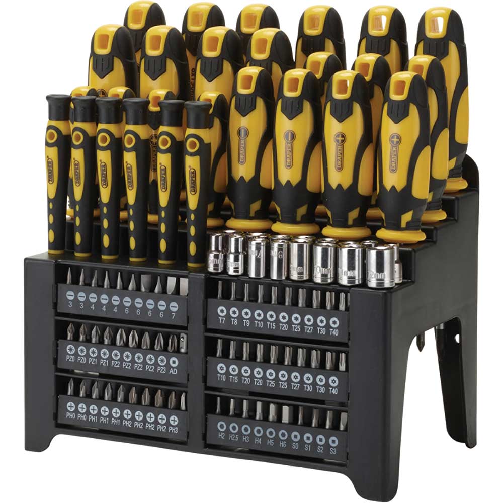 Image of Draper 103 Piece Screwdriver and Bit Set Yellow