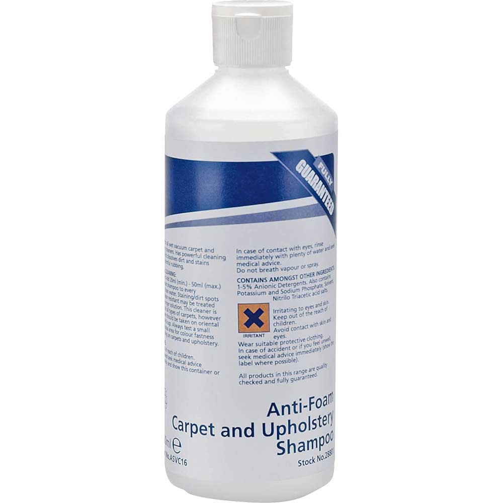 Image of Draper Anti Foam Carpet and Upholstery Detergent 500ml