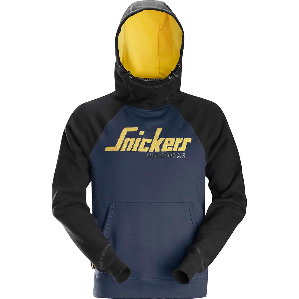 Image of Snickers 2889 Logo Sweatshirt Hoodie Navy / Black XS