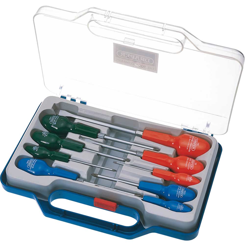 Image of Draper 9 Piece Cabinet Pattern Screwdriver Set