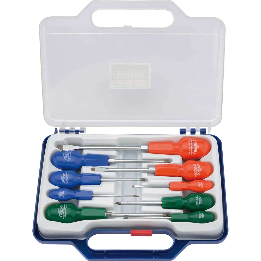 Photo of Draper 9 Piece Cabinet Pattern Screwdriver Set