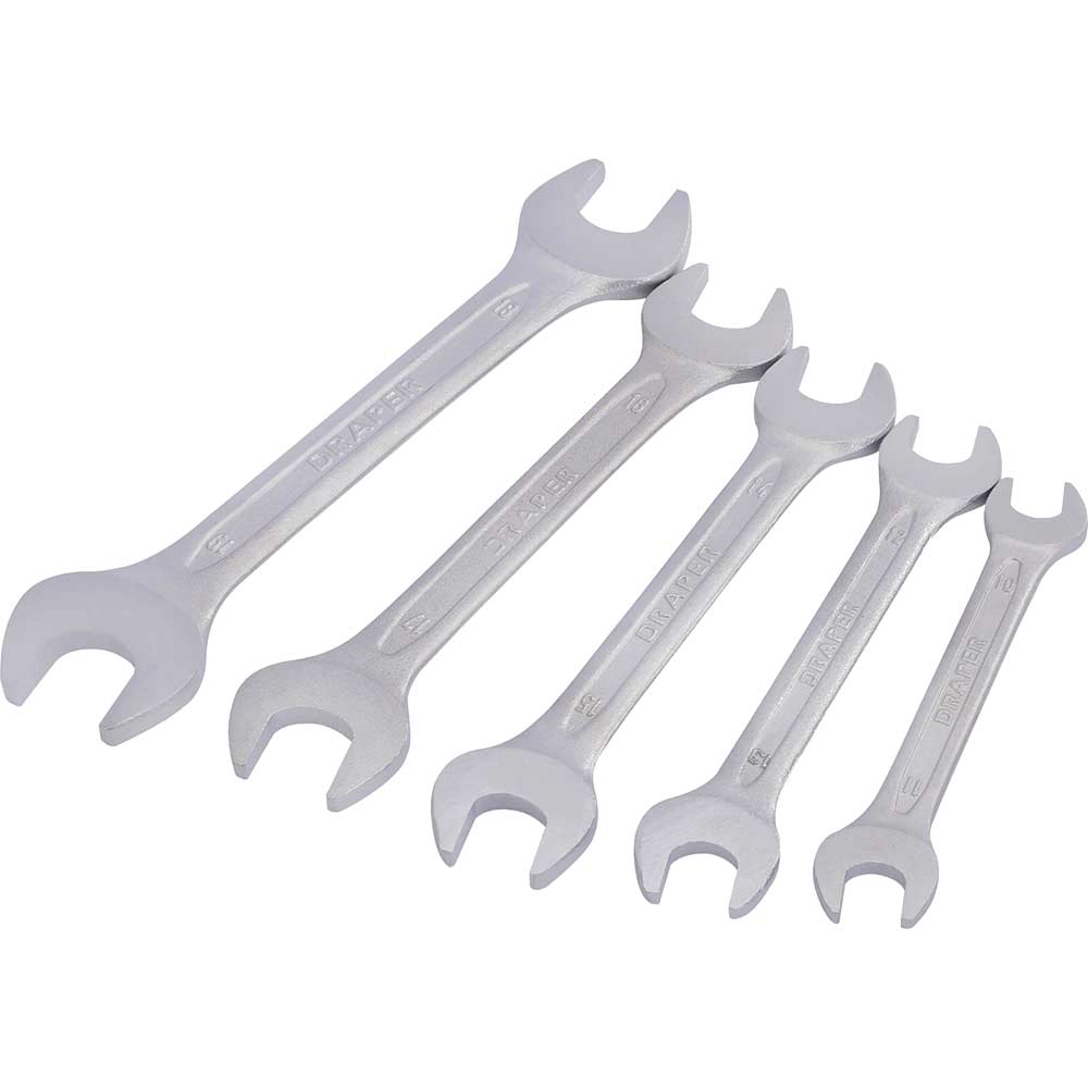 Image of Draper 5 Piece Double Open End Spanner Set Metric