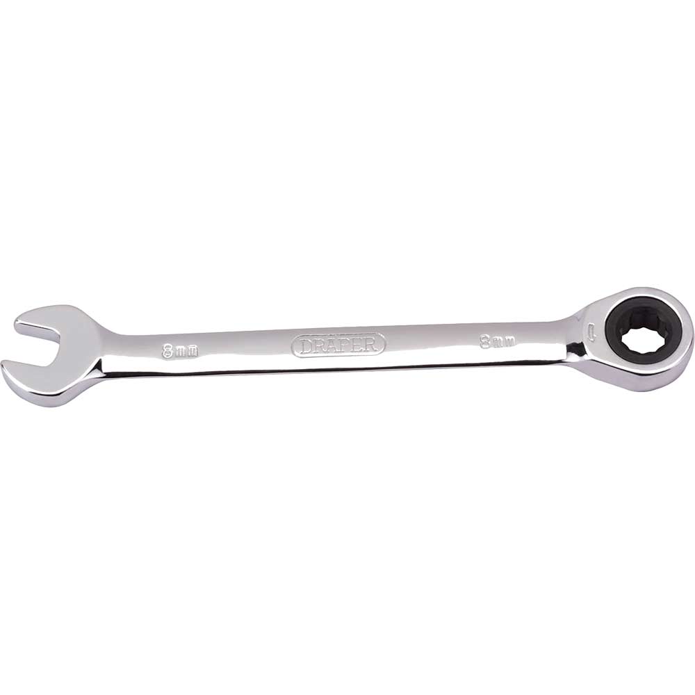 Image of Draper Hi Torq Ratchet Combination Spanner 8mm