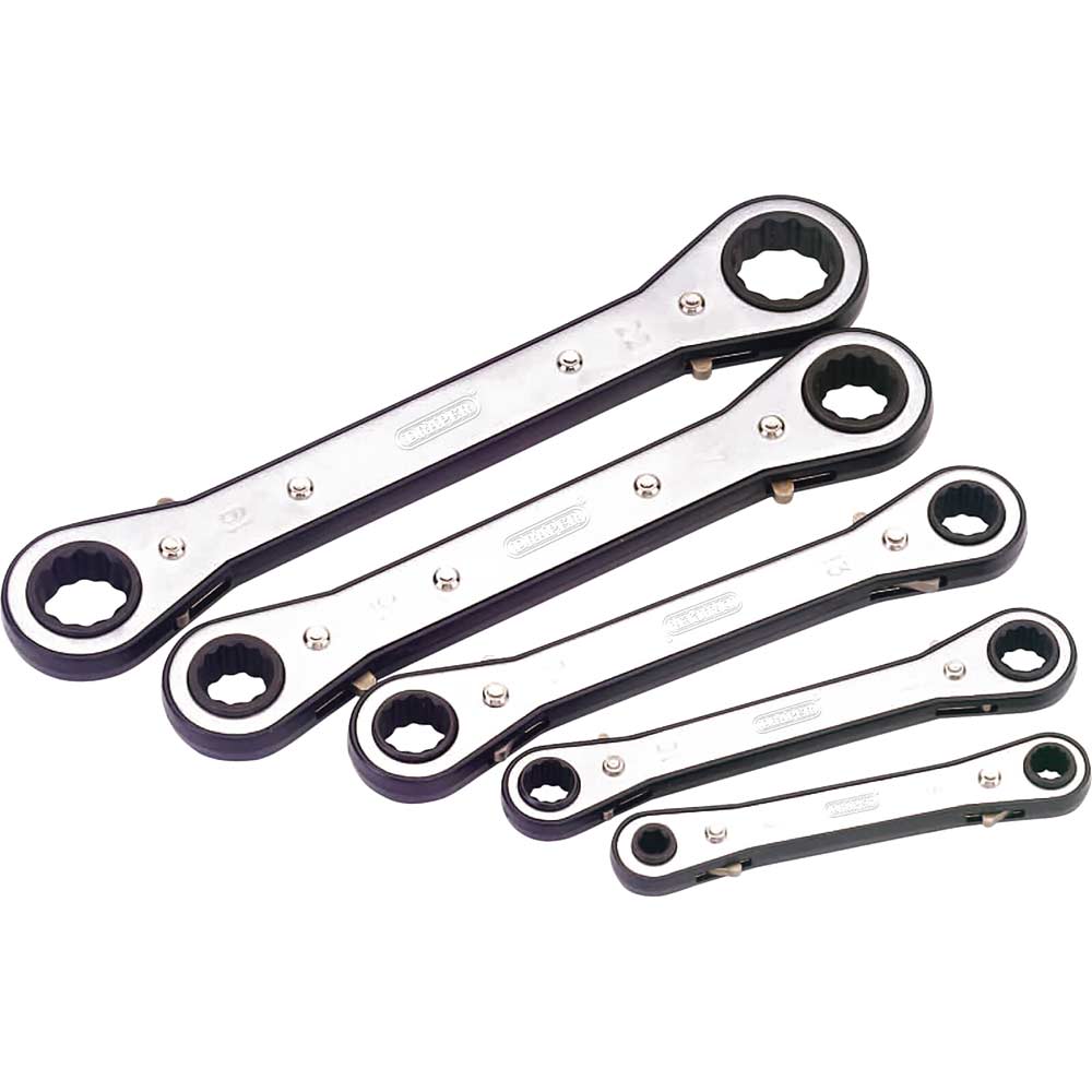 Photo of Draper Expert 5 Piece Ratchet Ring Spanner Set Metric