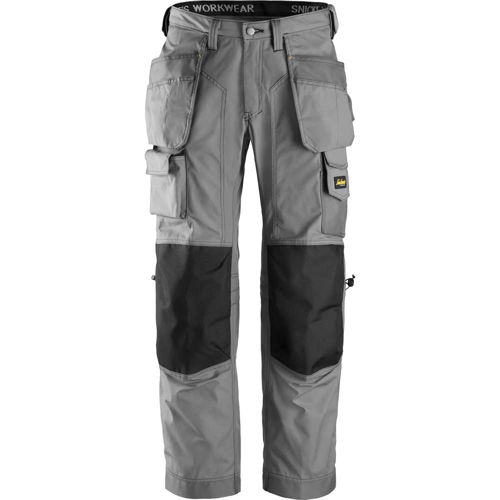 Image of Snickers 3223 Mens Rip Stop Floor Layer Work Trousers Grey 31" 32"