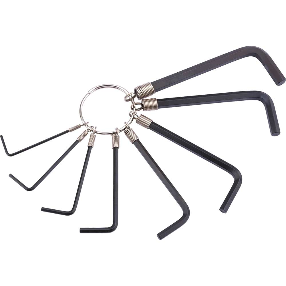 Image of Draper 8 Piece Hexagon Allen Keyring Set Imperial