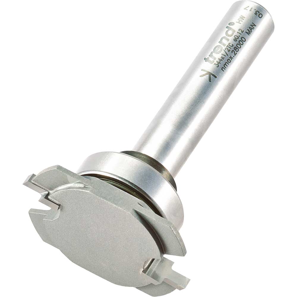 Photo of Trend Bearing Guided Carripile Central Leg Router Cutter 45.8mm 2mm 1/2
