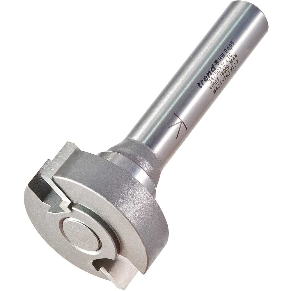 Photo of Trend Espagnolette Bearing Mounted Router Cutter 40mm 16.3mm 1/2