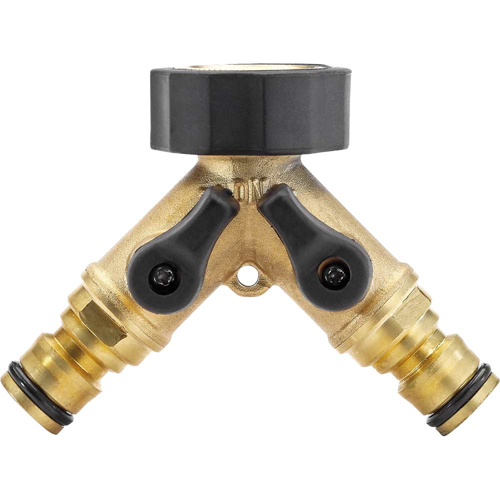 Photo of Draper Expert Brass 2 Way Flow Control Tap Connector 3/4