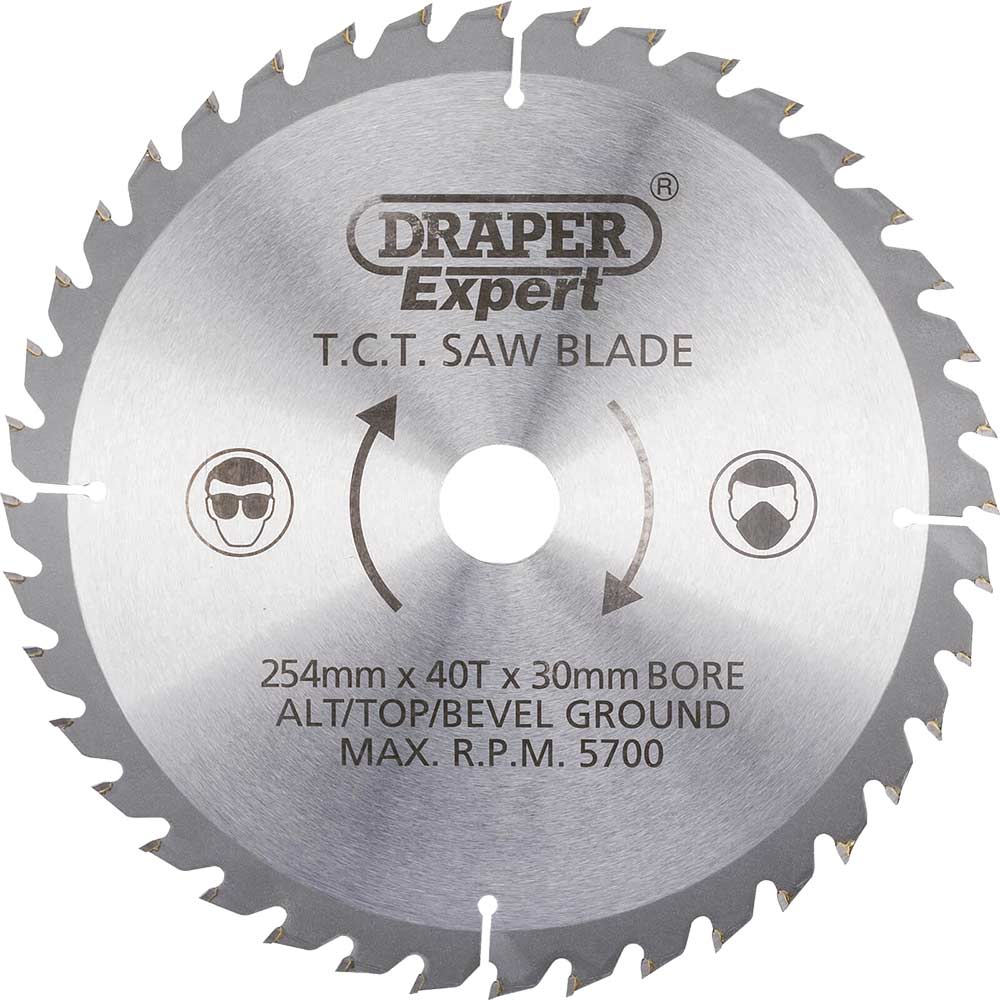 Photo of Draper Expert Circular Saw Blade 254mm 40t 30mm