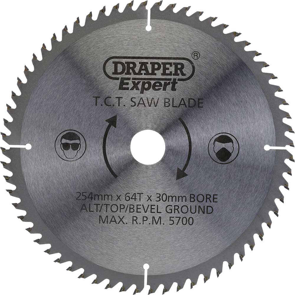 Photo of Draper Expert Circular Saw Blade 254mm 64t 30mm
