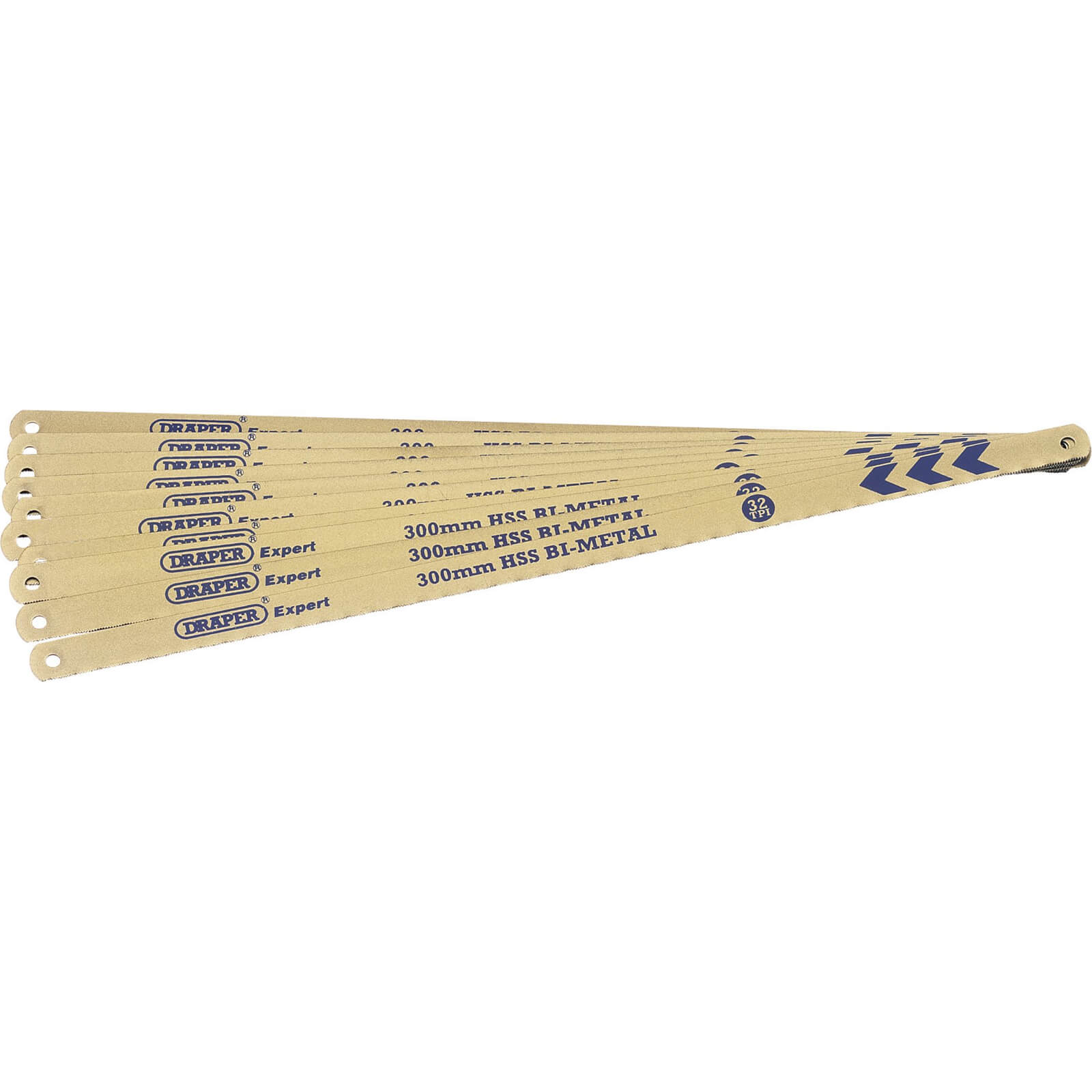 Draper Expert Bi Metal Hacksaw Blades 12" / 300mm 32tpi Pack of 10