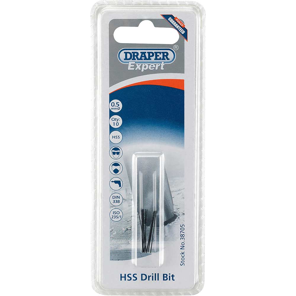 Photo of Draper Expert Hss Drill Bit 0.5mm Pack Of 10
