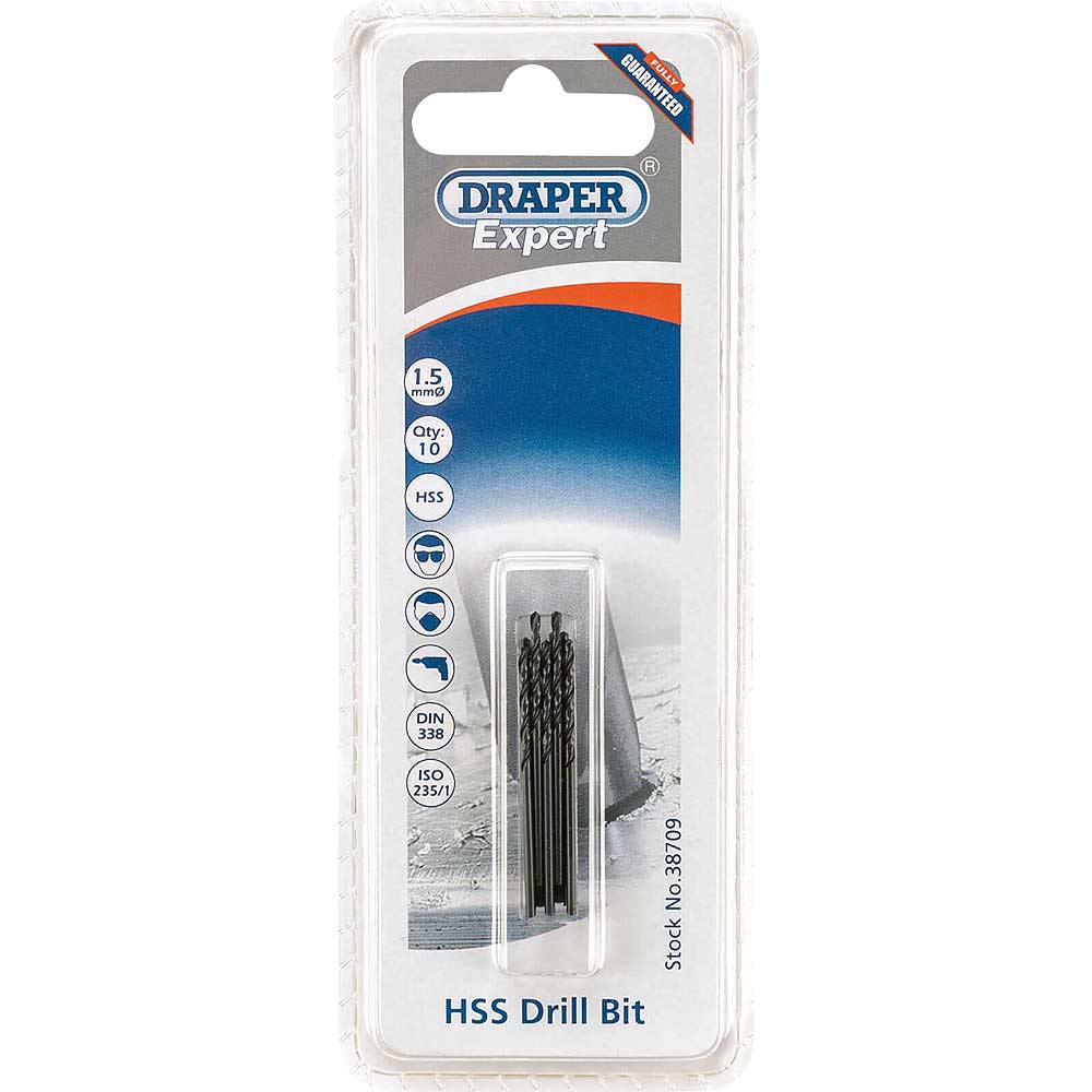 Image of Draper Expert HSS Drill Bit 1.5mm Pack of 10