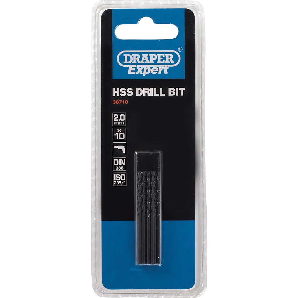 Image of Draper Expert HSS Drill Bit 2mm Pack of 10