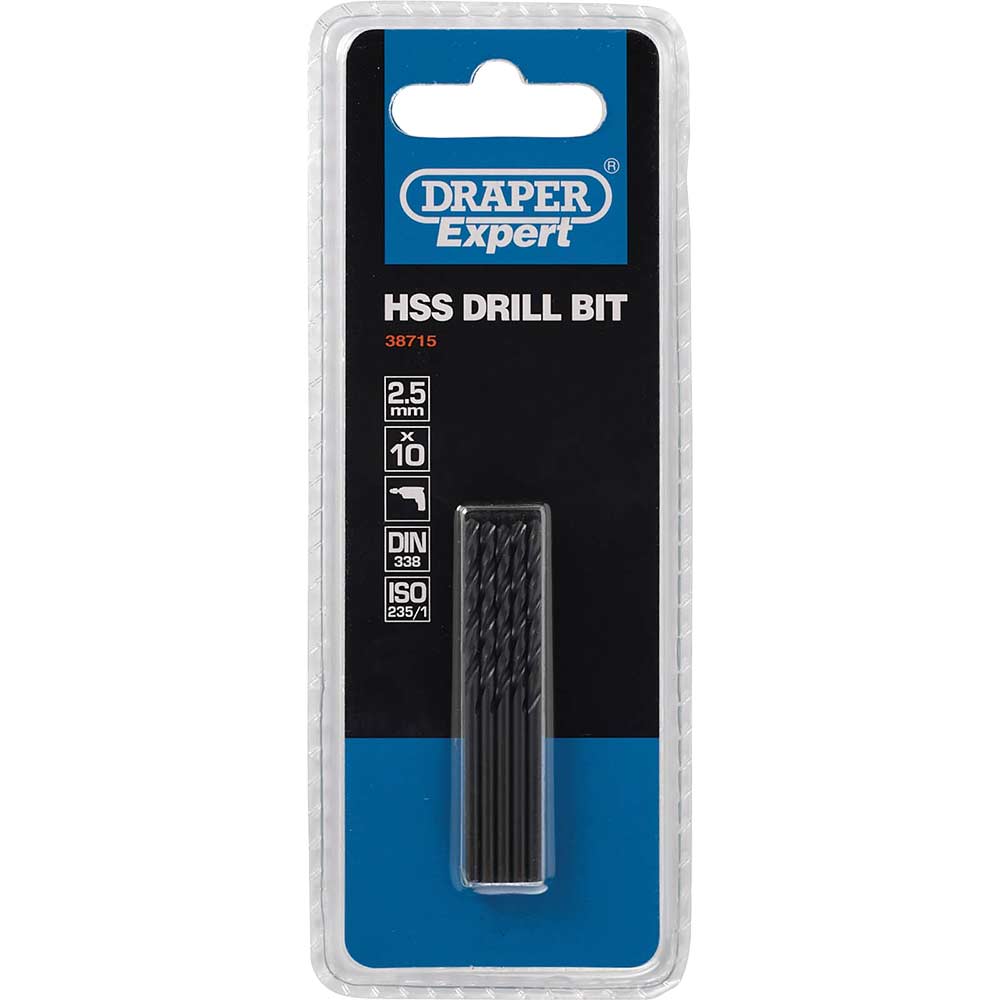 Image of Draper Expert HSS Drill Bit 2.5mm Pack of 10