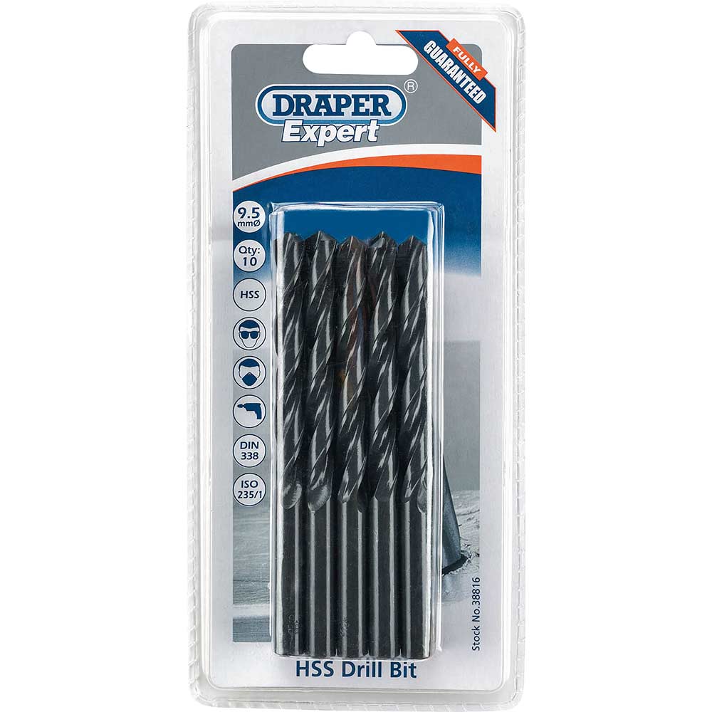 Photo of Draper Expert Hss Drill Bit 9.5mm Pack Of 10