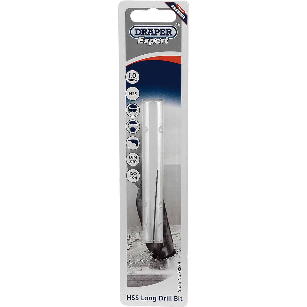 Photo of Draper Expert Hss Extra Long Jobber Drill Bit 1mm