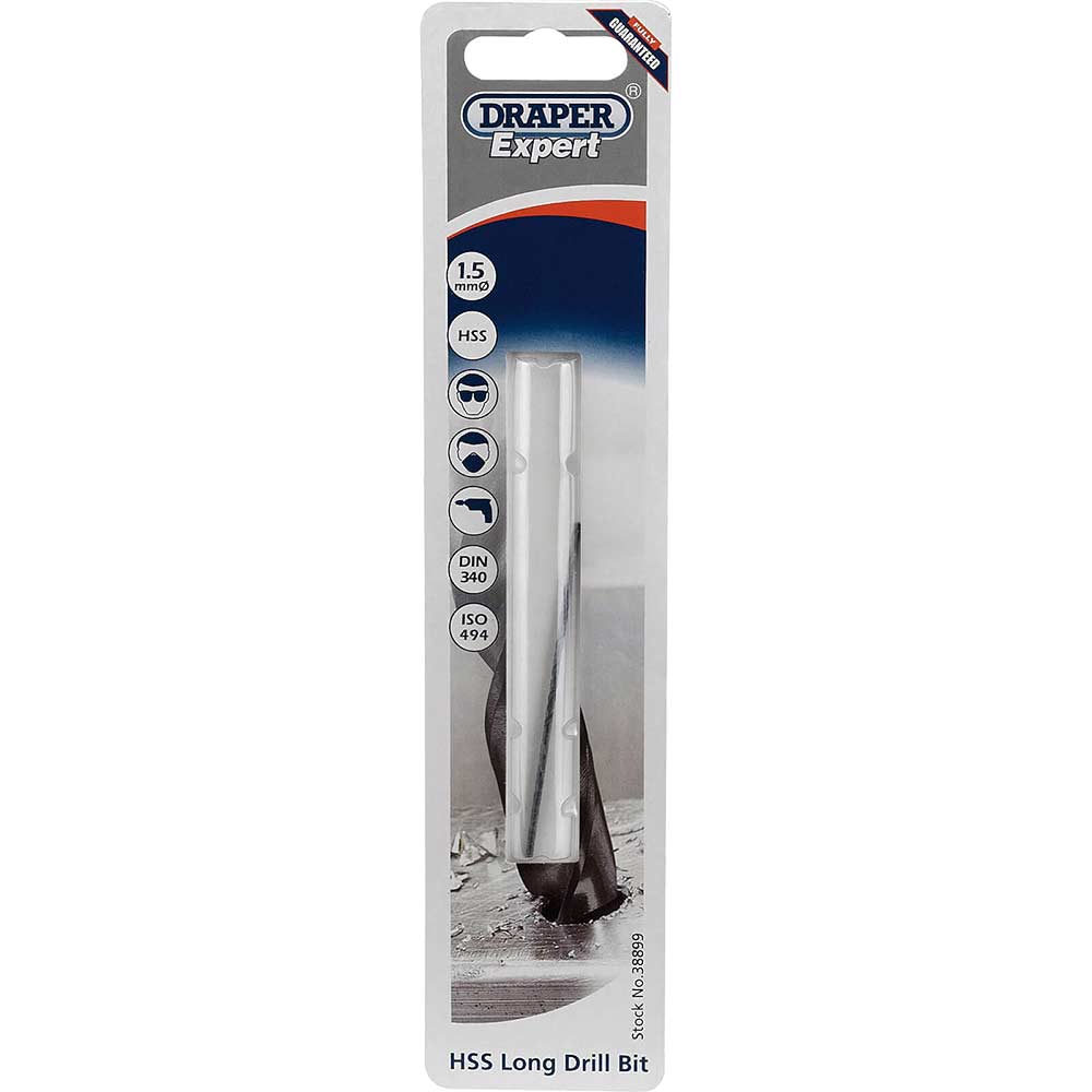 Photo of Draper Expert Hss Extra Long Jobber Drill Bit 1.5mm