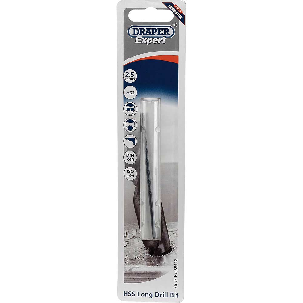 Photo of Draper Expert Hss Extra Long Jobber Drill Bit 2.5mm