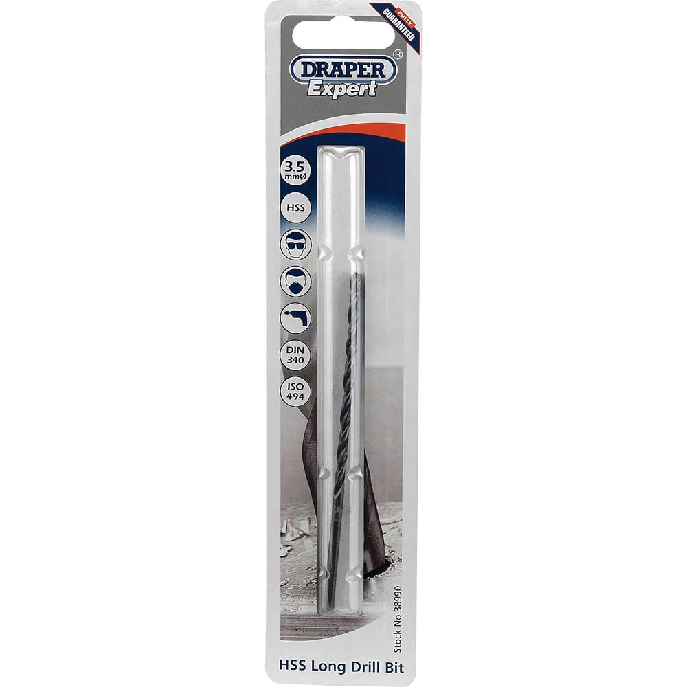 Photo of Draper Expert Hss Extra Long Jobber Drill Bit 3.5mm