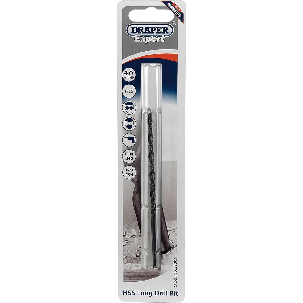 Photo of Draper Expert Hss Extra Long Jobber Drill Bit 4mm